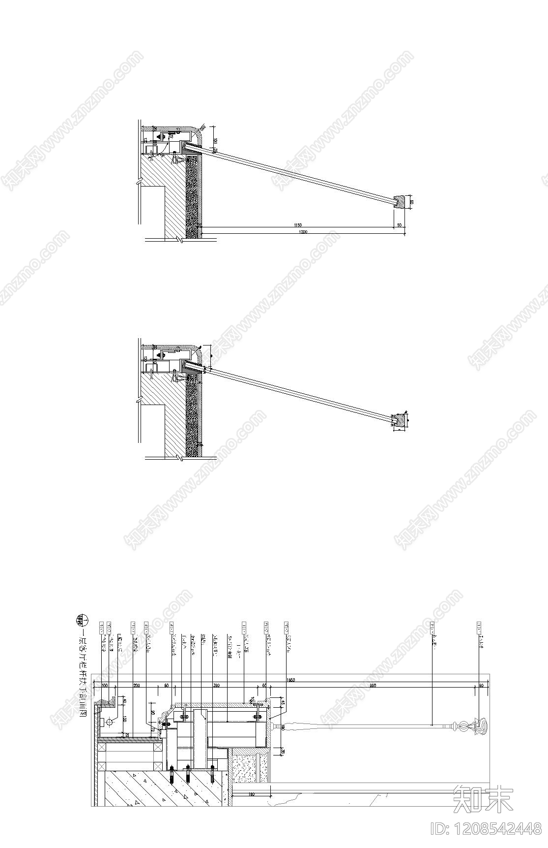 现代楼梯节点施工图下载【ID:1208542448】