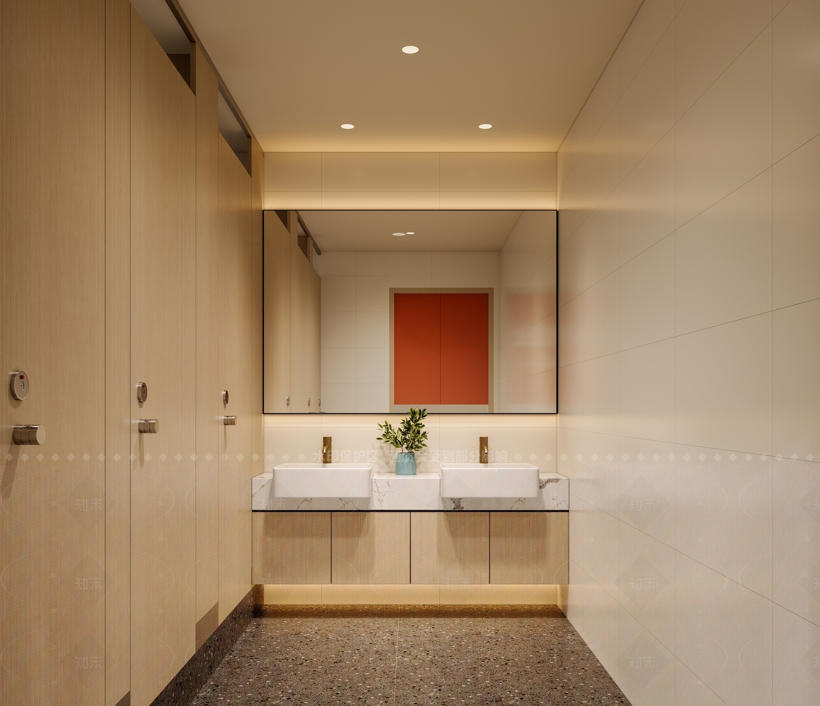 现代简约公共卫生间3D模型下载【ID:1208543436】