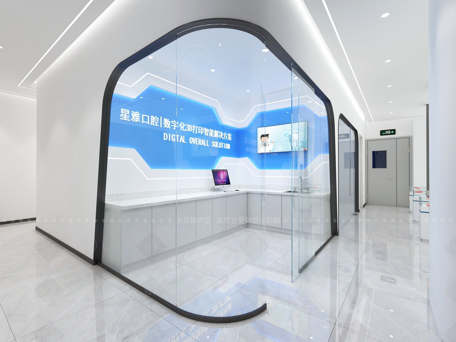 现代医院SU模型下载【ID:1208543986】