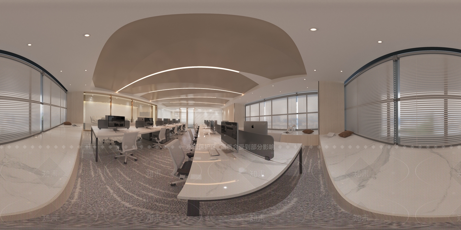 现代简约办公区3D模型下载【ID:1208545402】