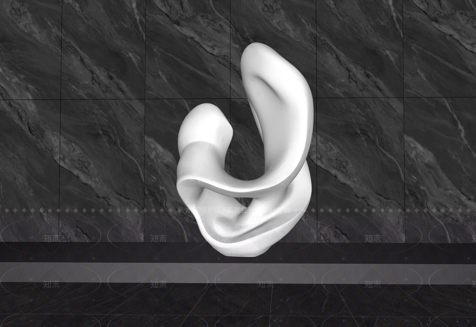 现代奶油雕塑SU模型下载【ID:1208546190】