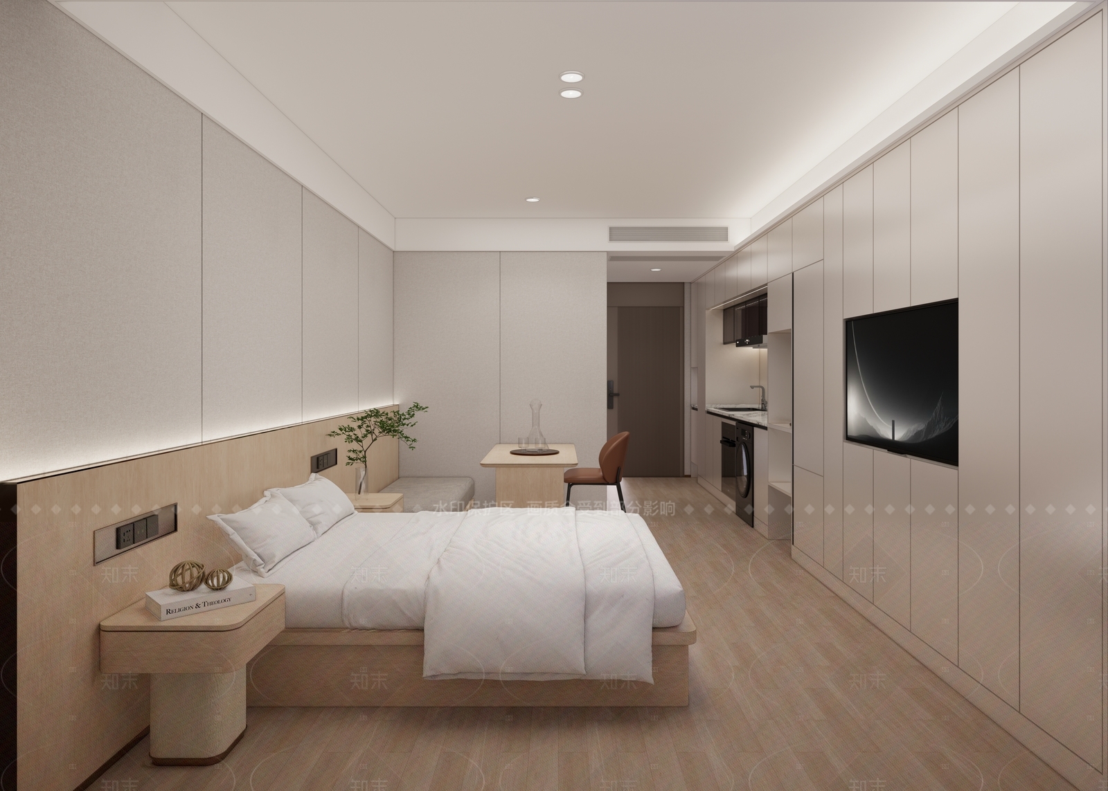 现代酒店客房SU模型下载【ID:1208547060】