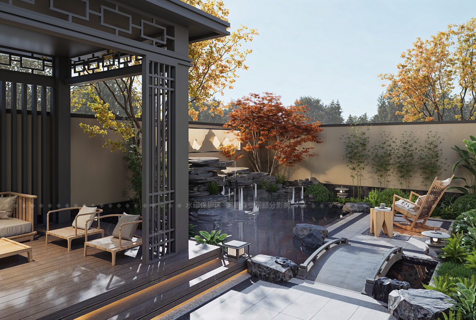 现代别墅庭院SU模型下载【ID:1208547607】