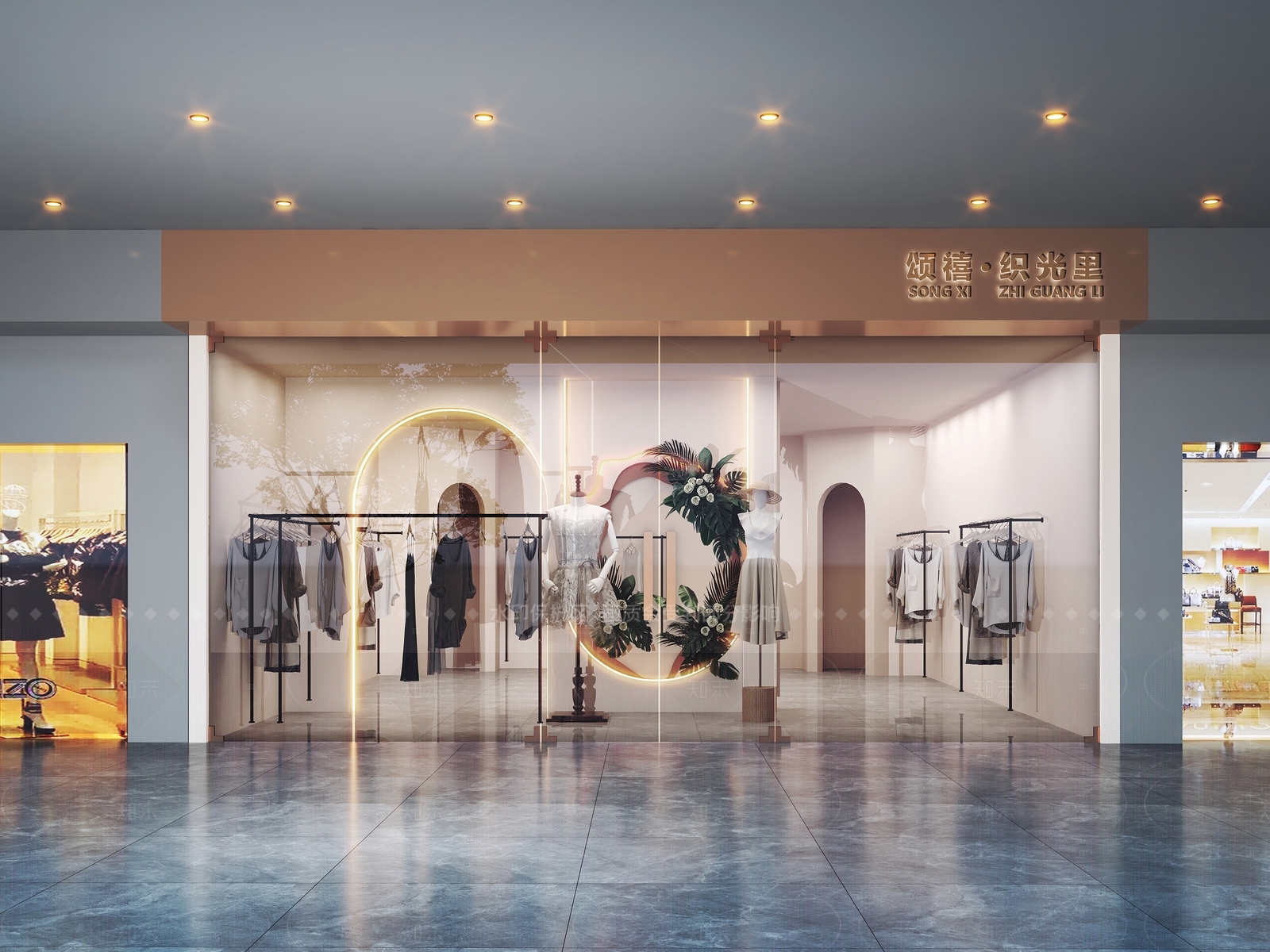 奶油风服装店3D模型下载【ID:1208556519】