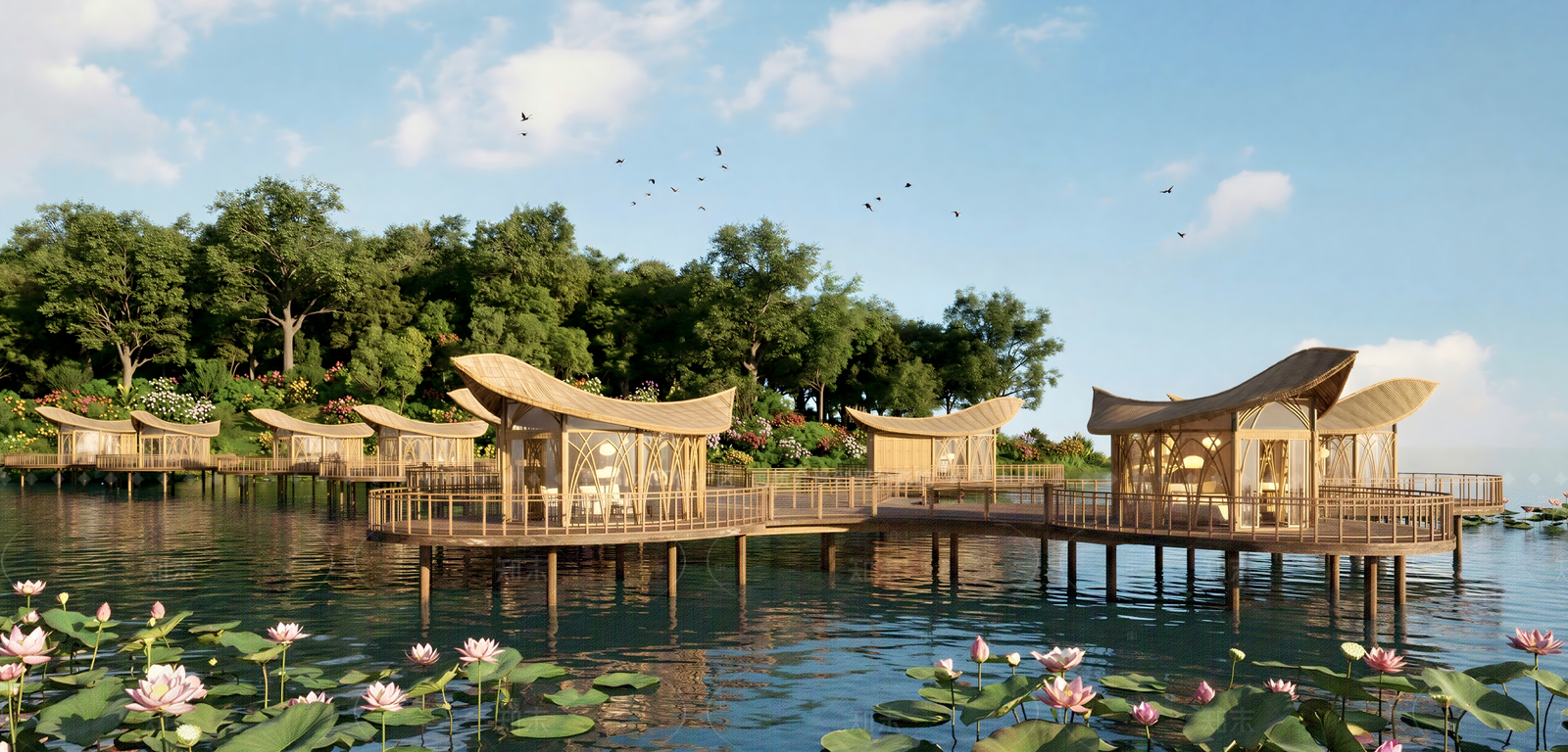 现代民宿建筑SU模型下载【ID:1208559477】