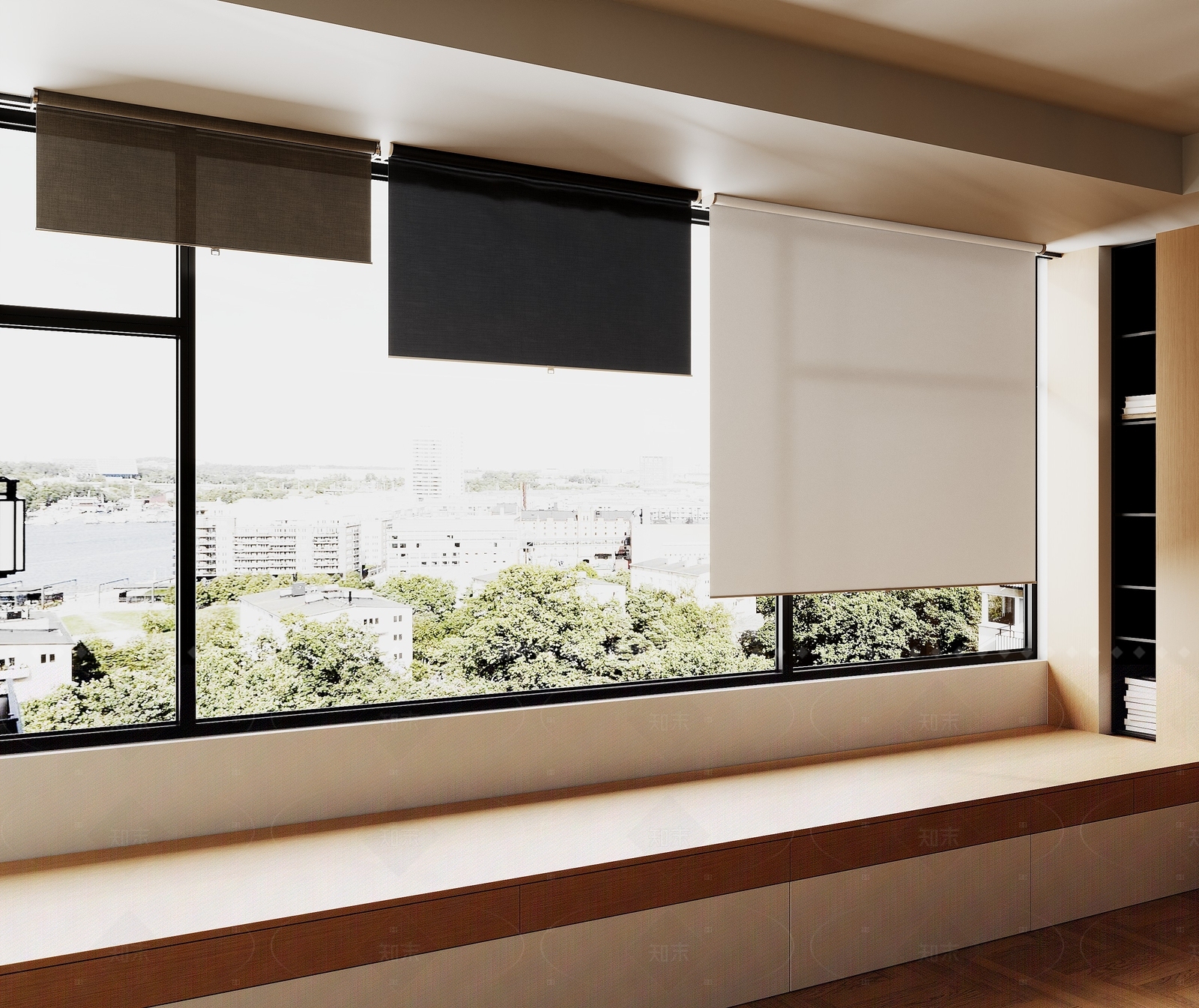 现代简约通用窗帘3D模型下载【ID:1208562116】