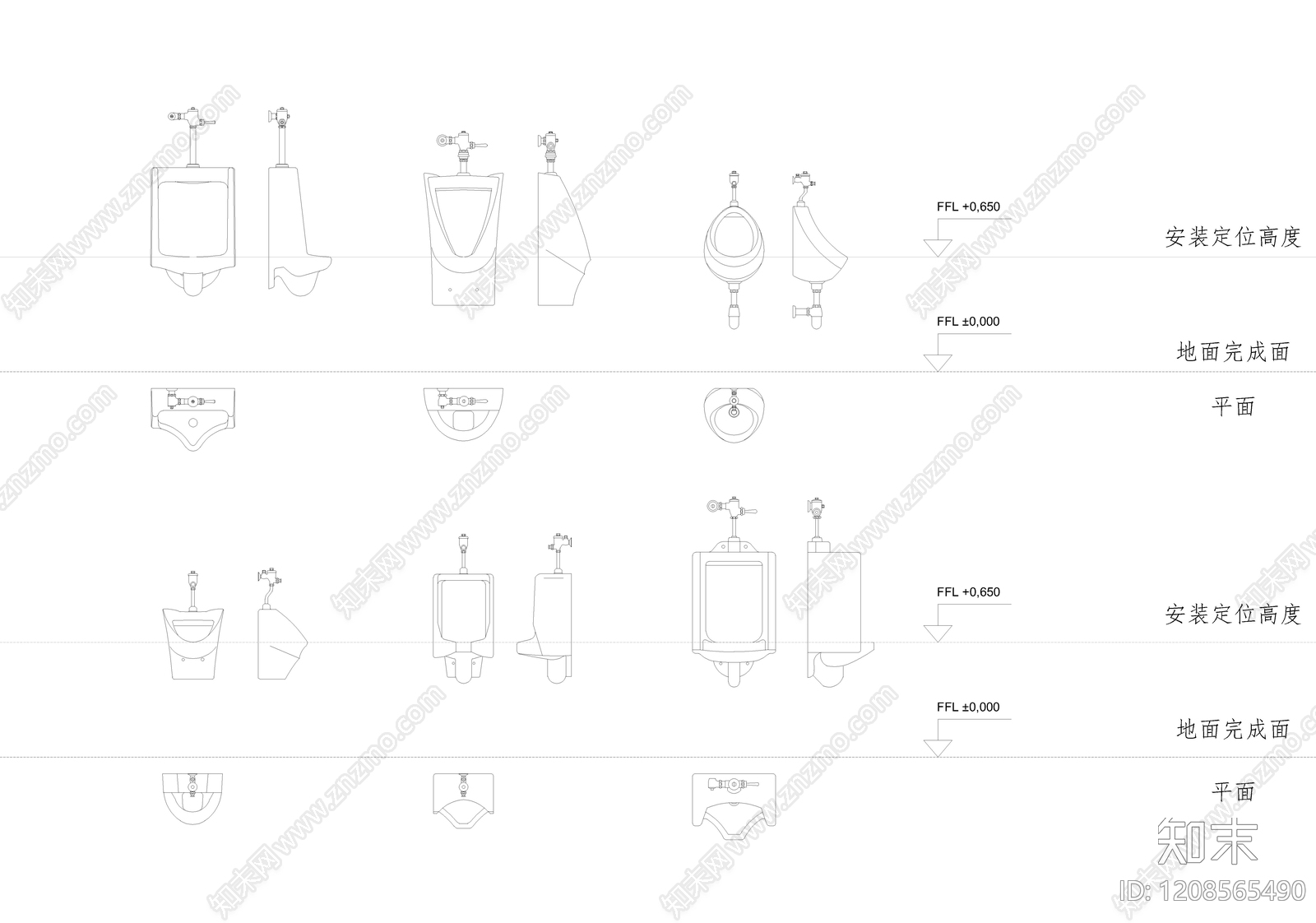 现代家具图库cad施工图下载【ID:1208565490】
