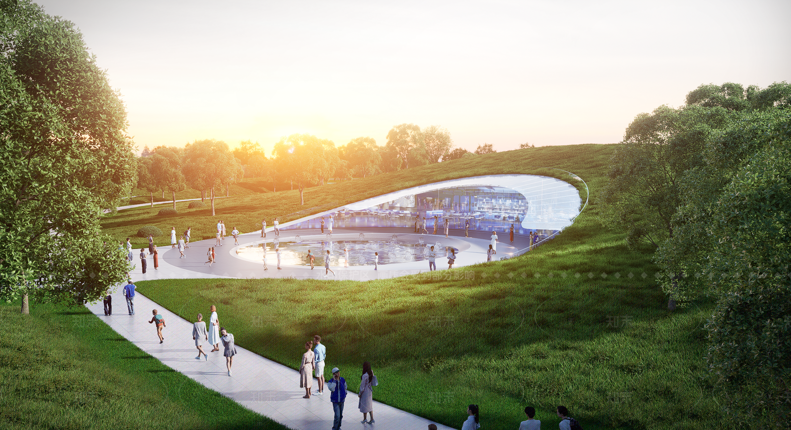 现代极简活动中心SU模型下载【ID:1208568142】