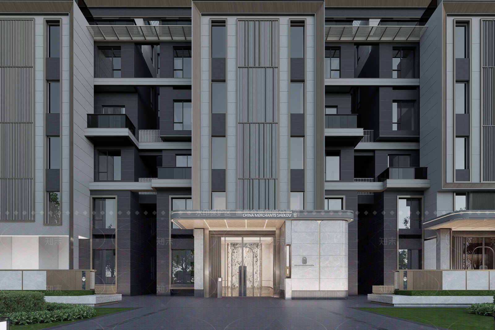 现代高层住宅SU模型下载【ID:1208568089】