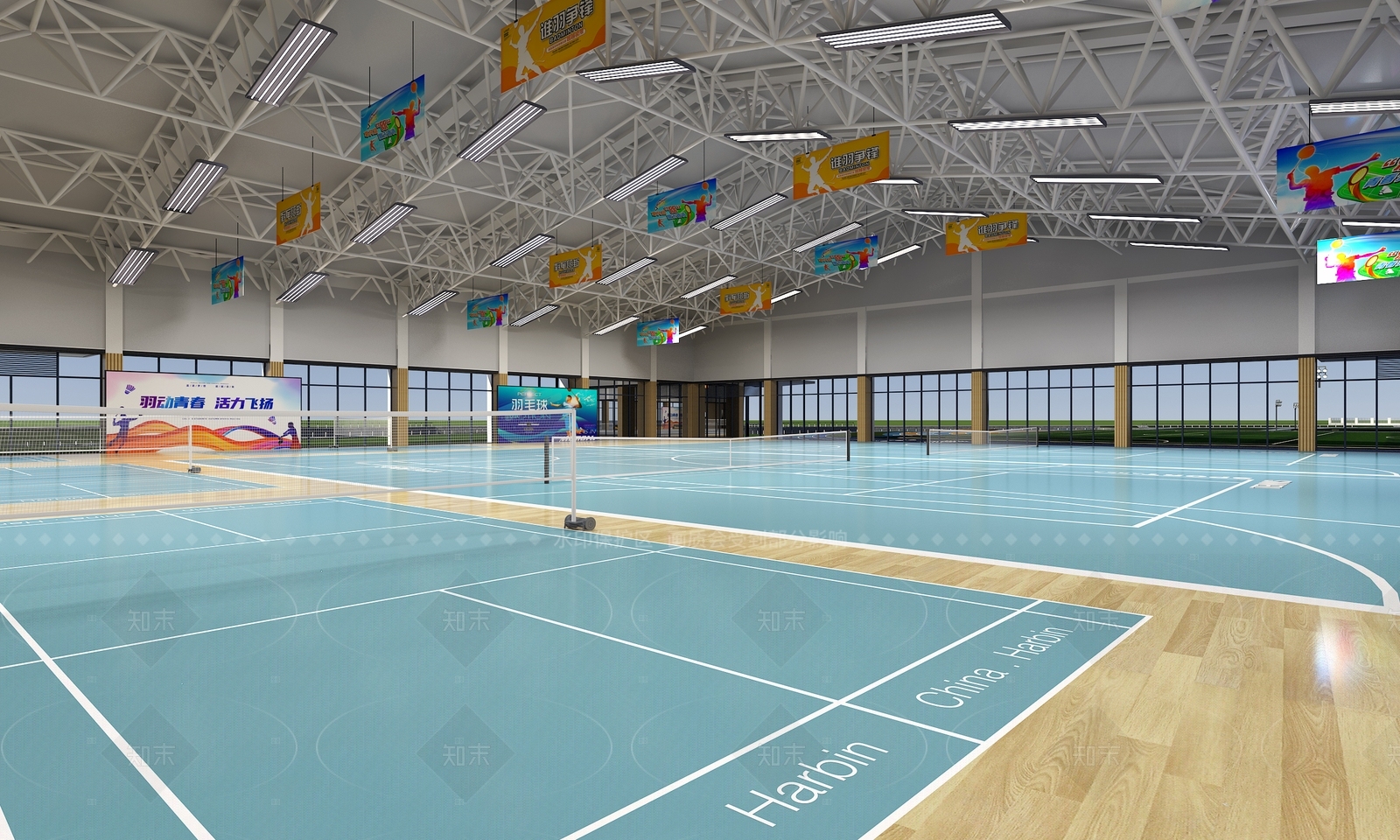 现代简约体育馆3D模型下载【ID:1208569411】