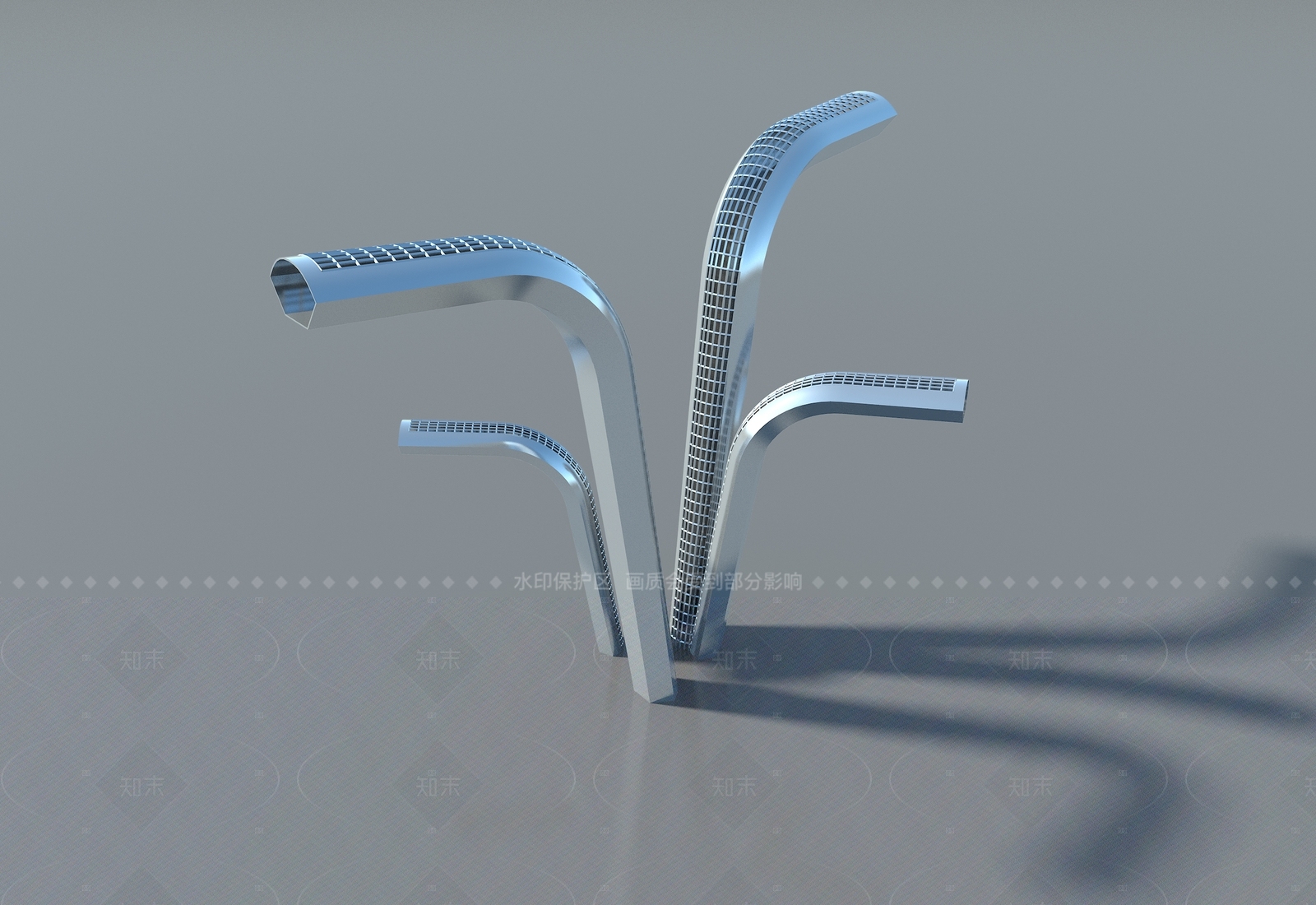 极简主义景观雕塑3D模型下载【ID:1208570205】