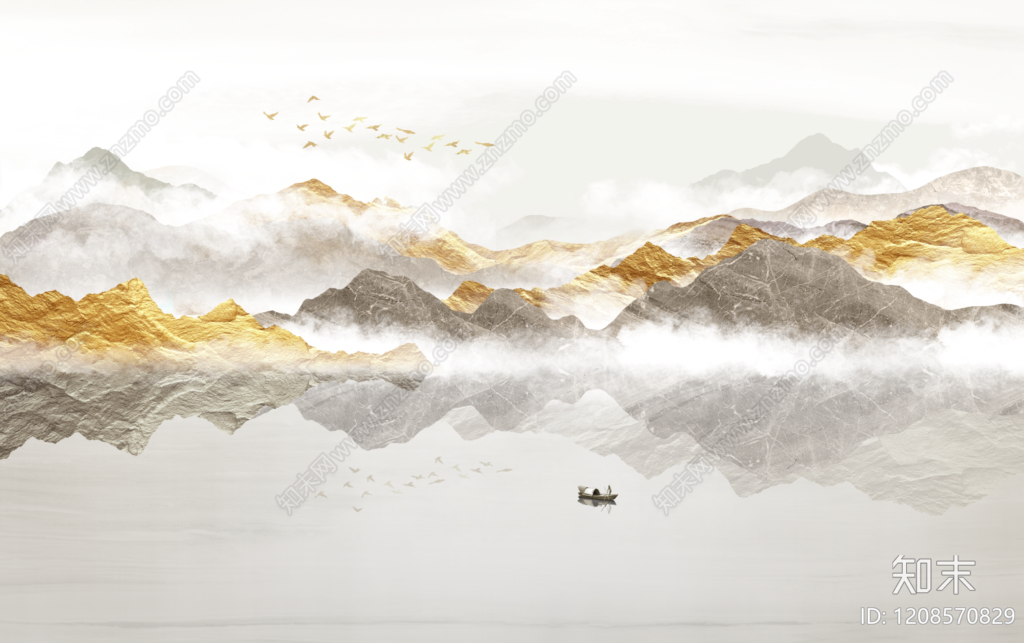 新中式中式壁画贴图下载【ID:1208570829】