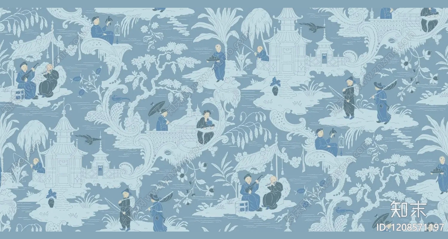 新中式现代其他壁纸贴图下载【ID:1208571197】