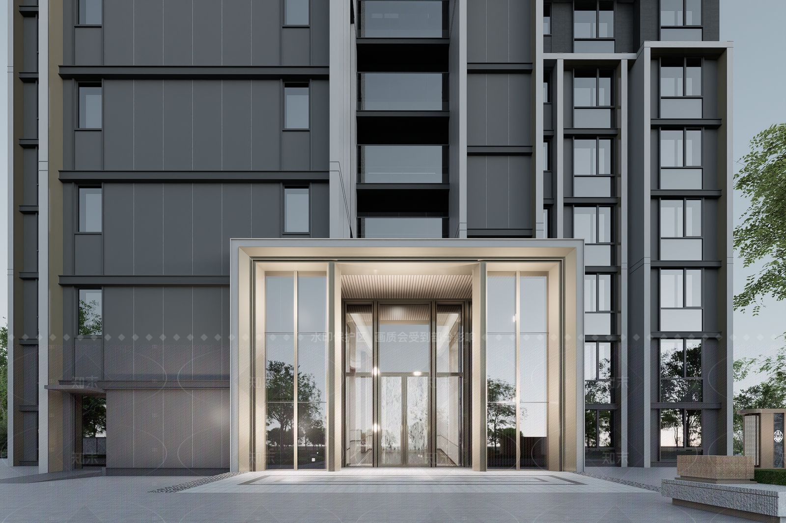 现代高层住宅SU模型下载【ID:1208573816】