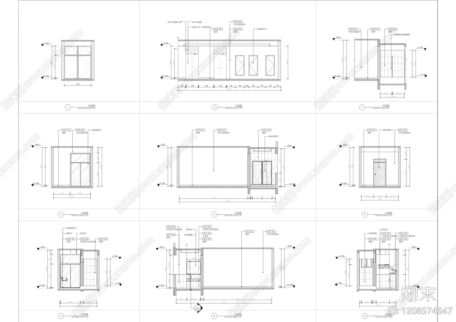 现代学校cad施工图下载【ID:1208574647】