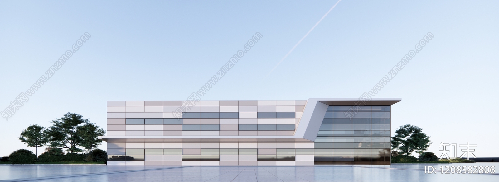 现代简约厂房SU模型下载【ID:1208582806】