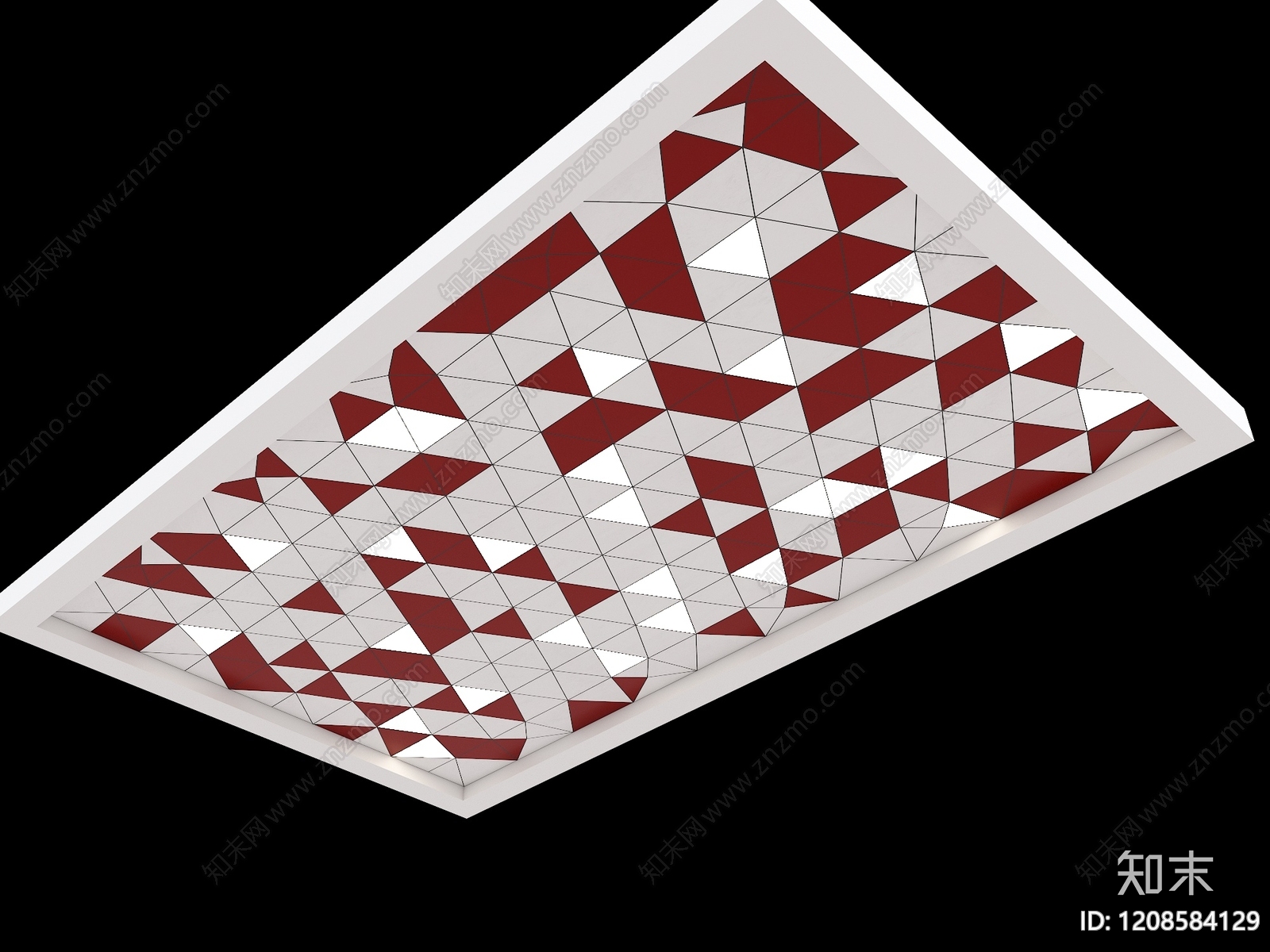 现代几何构成风格吊顶3D模型下载【ID:1208584129】