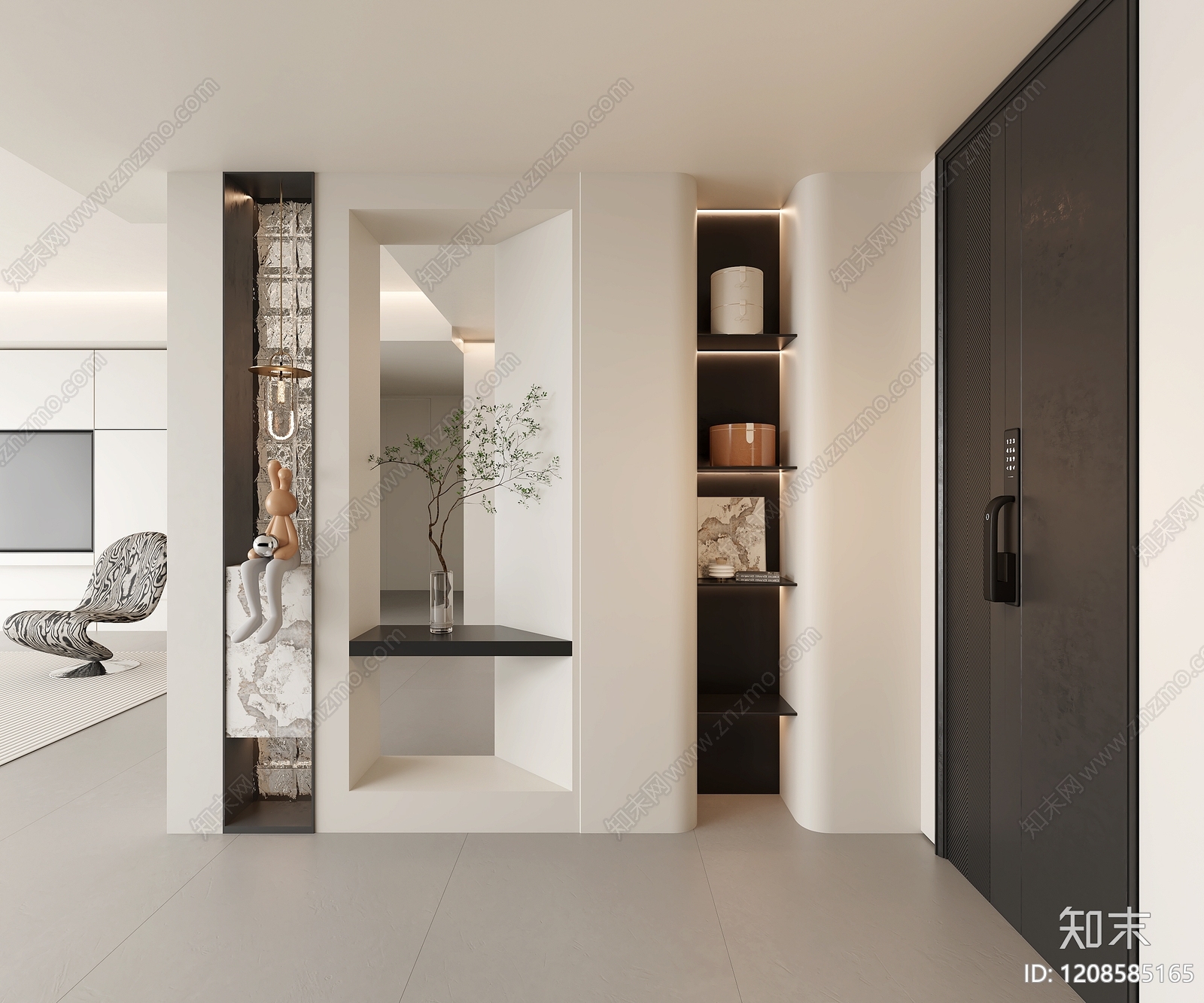 现代简约玄关3D模型下载【ID:1208585165】