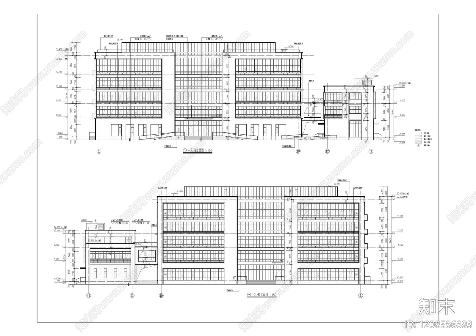 现代整体办公空间cad施工图下载【ID:1208586893】