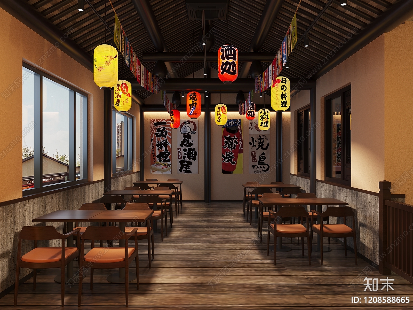 日式日料店3D模型下载【ID:1208588665】