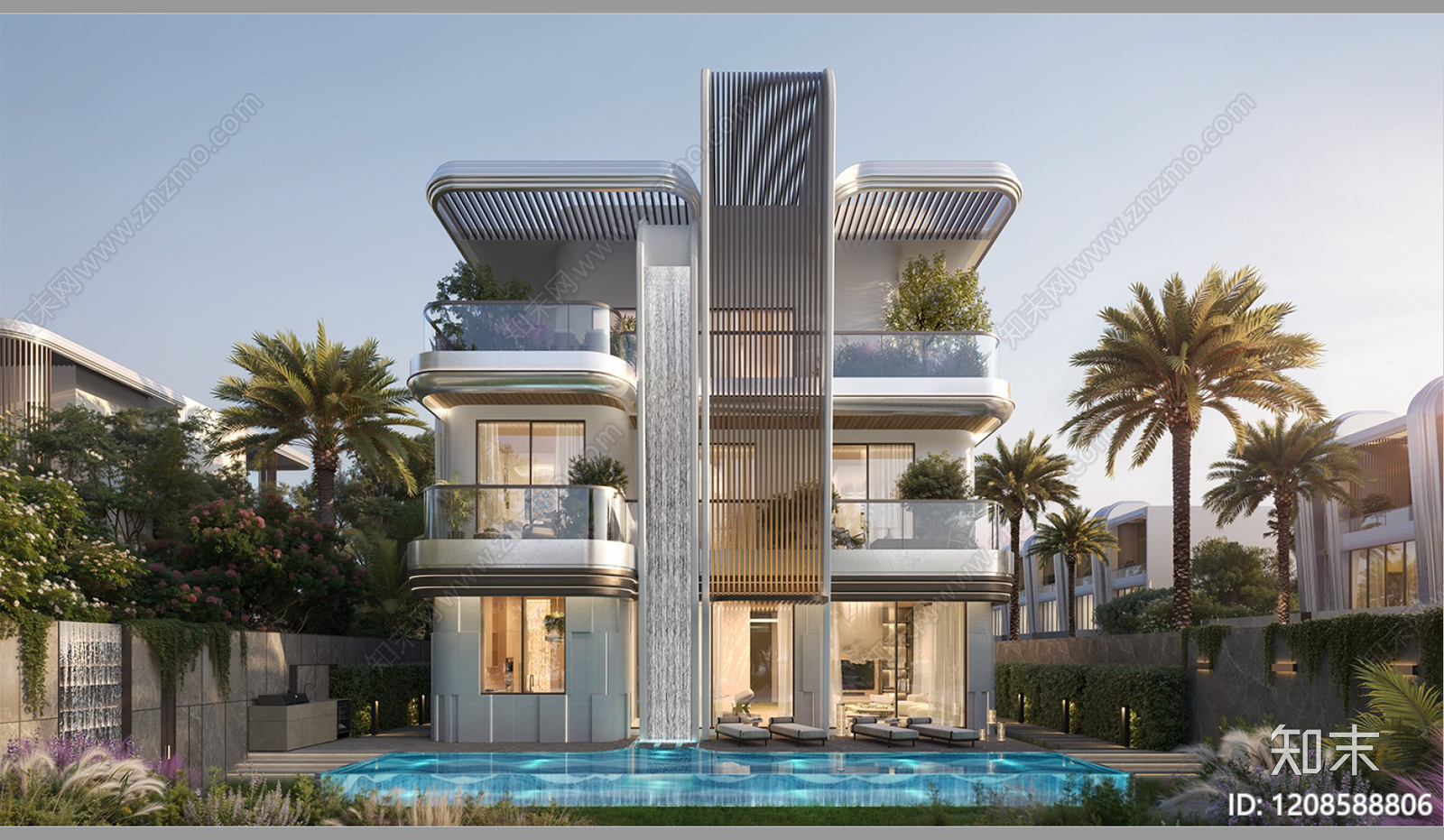 现代别墅建筑下载【ID:1208588806】