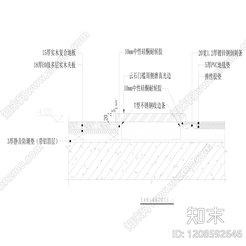 地毯节点cad施工图下载【ID:1208592646】