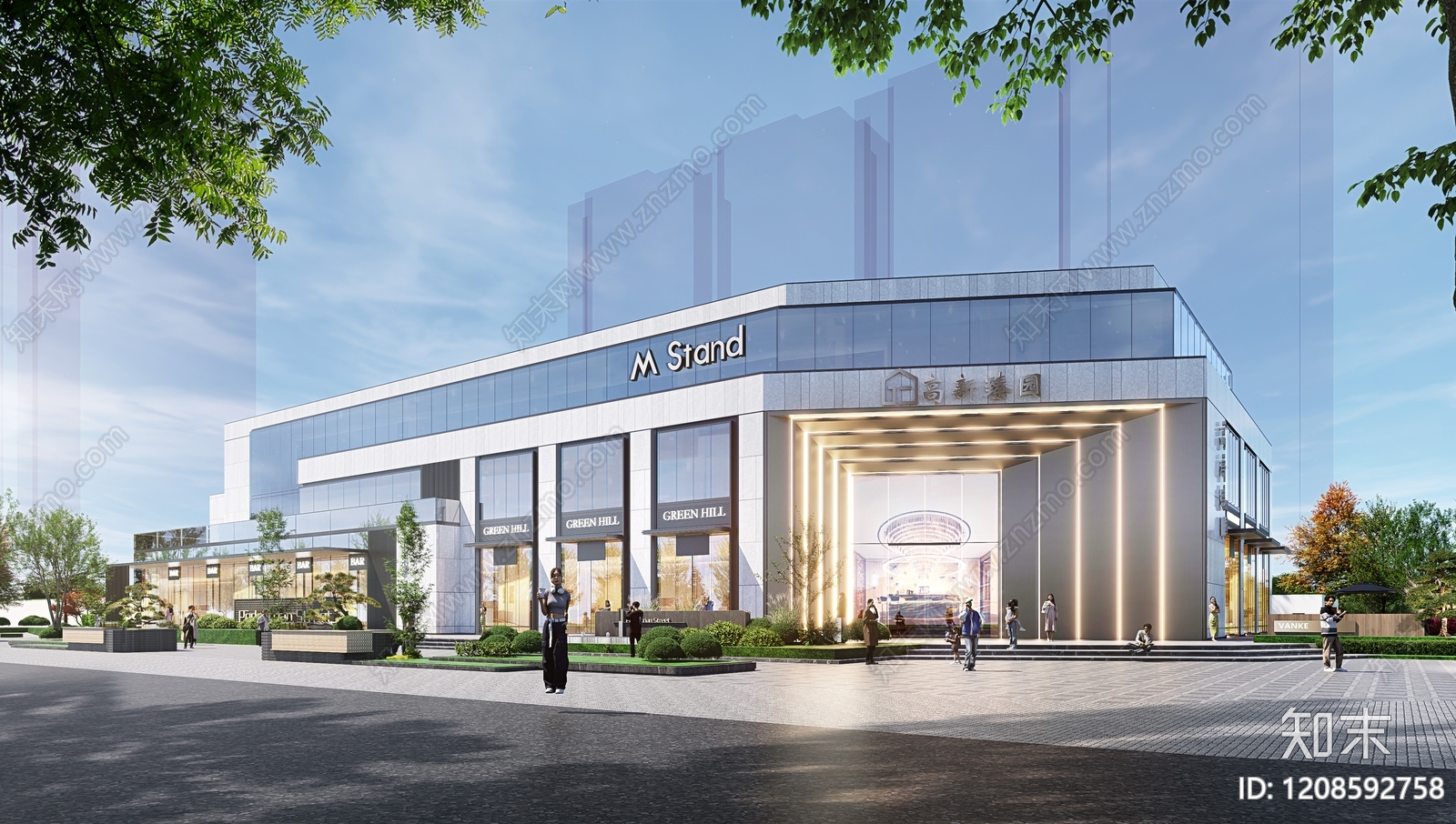 现代其他商业建筑SU模型下载【ID:1208592758】