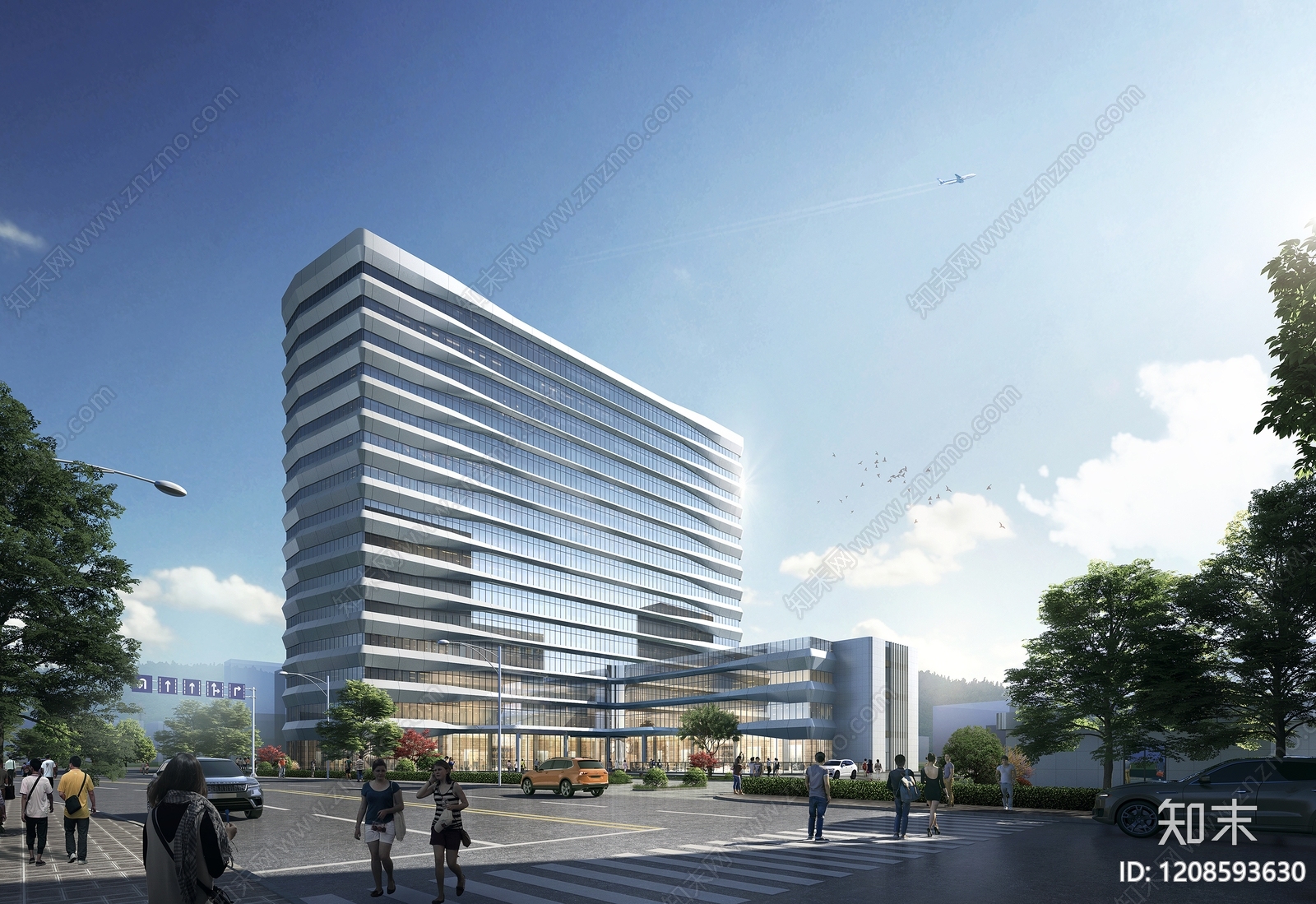 现代主义写字楼3D模型下载【ID:1208593630】