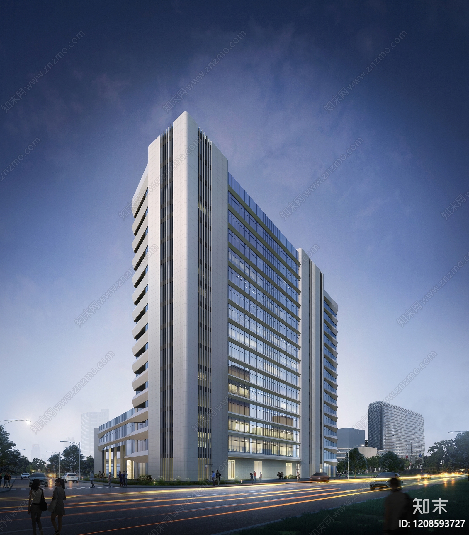 现代主义写字楼3D模型下载【ID:1208593727】