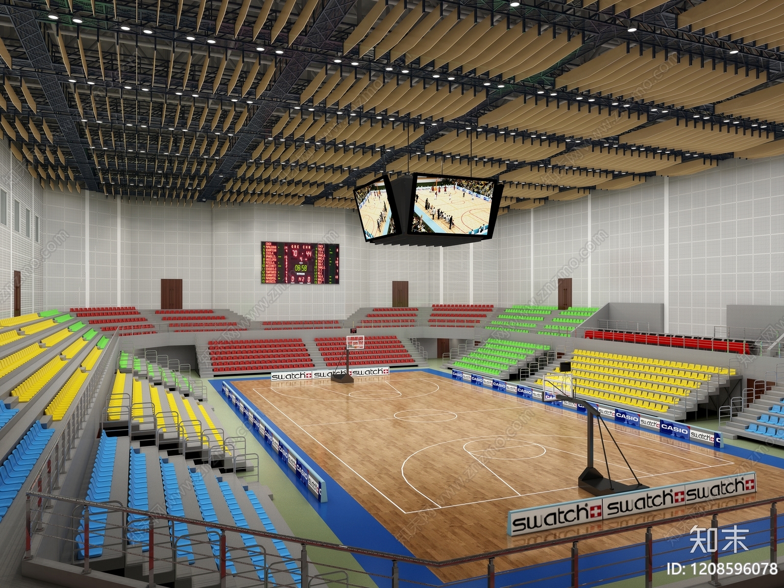 现代体育场馆风格体育馆3D模型下载【ID:1208596078】