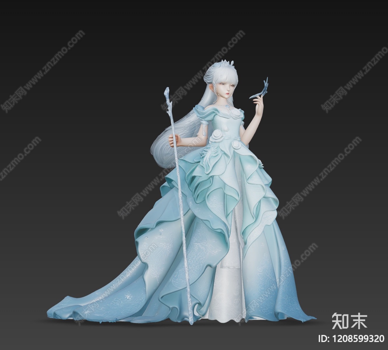 冰雪童话风虚拟人物3D模型下载【ID:1208599320】