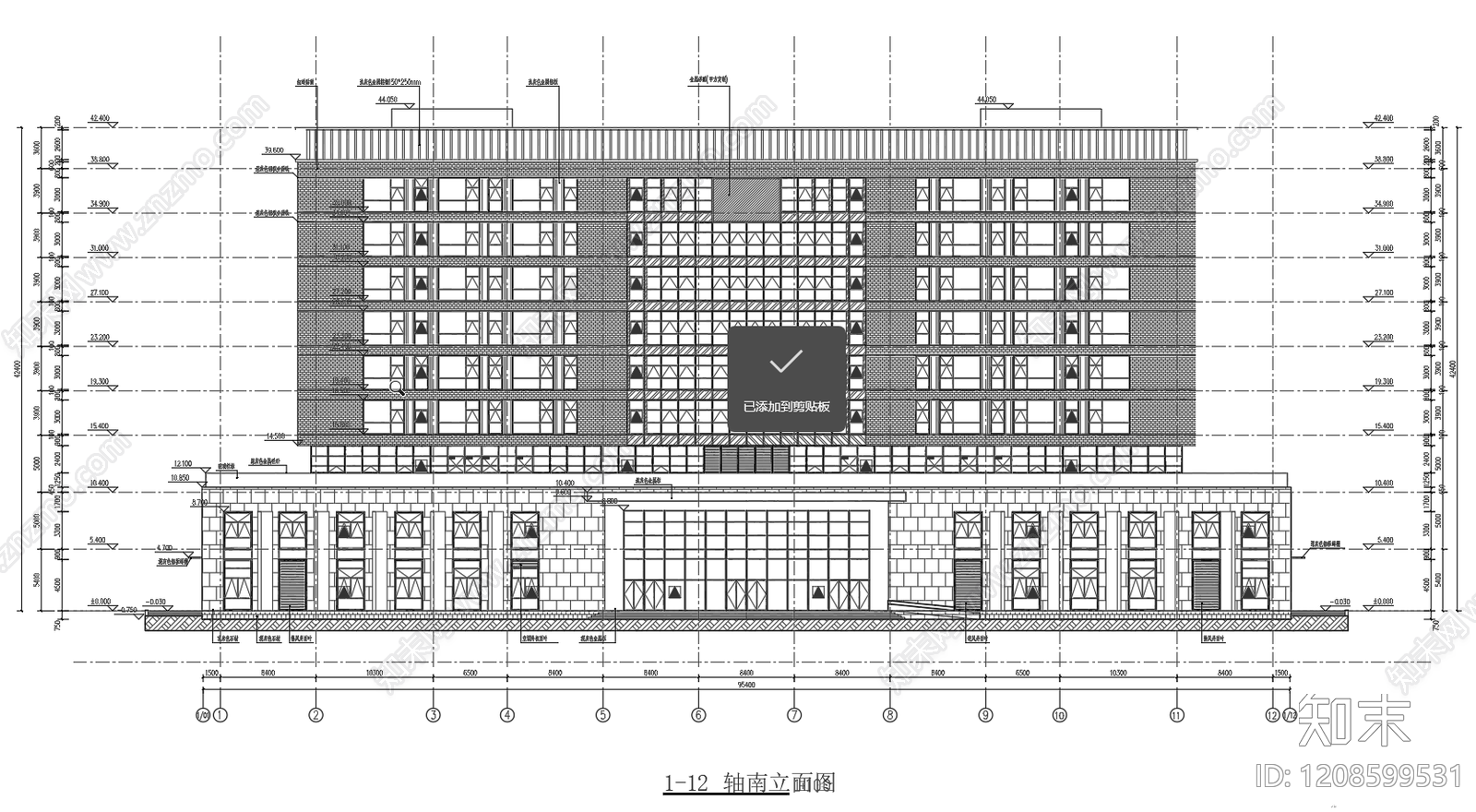 现代学校建筑cad施工图下载【ID:1208599531】