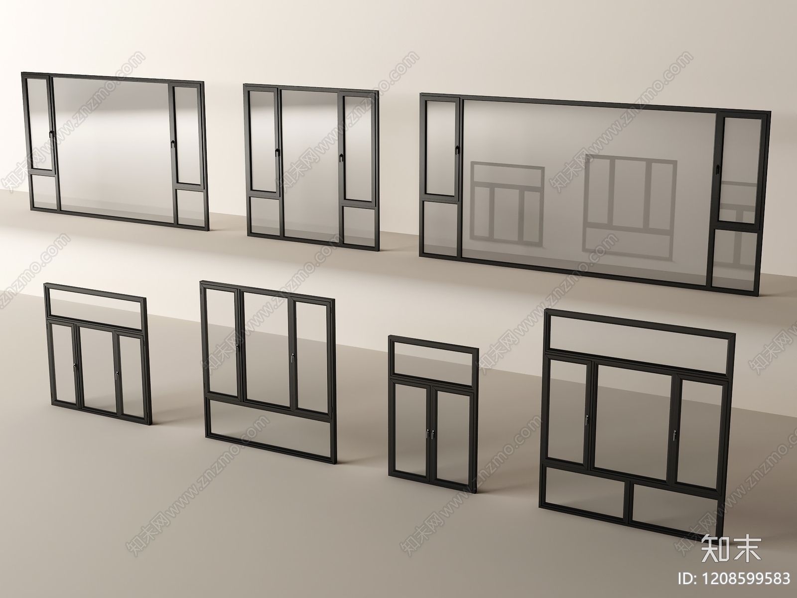 现代平开门SU模型下载【ID:1208599583】