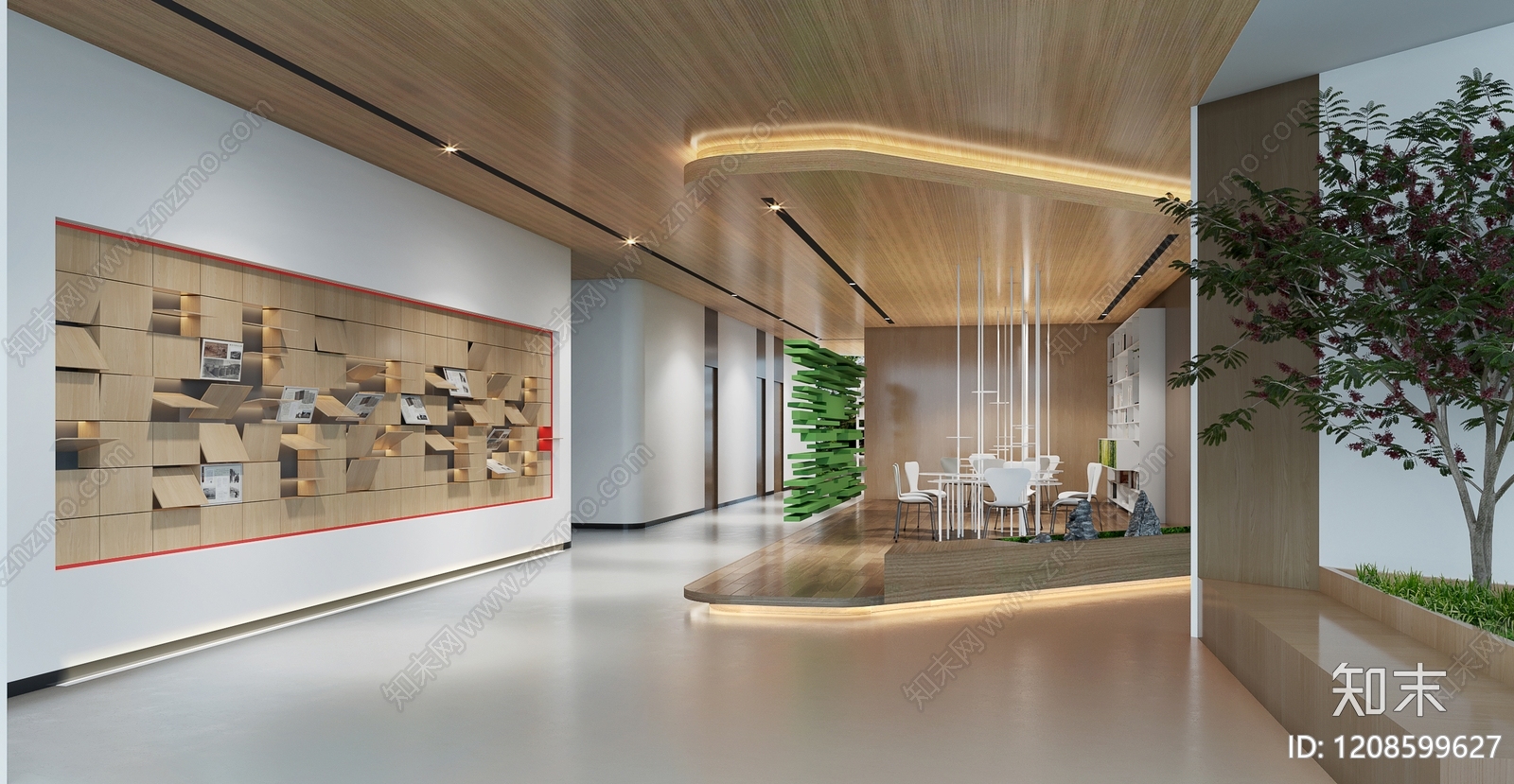 新中式党建室3D模型下载【ID:1208599627】