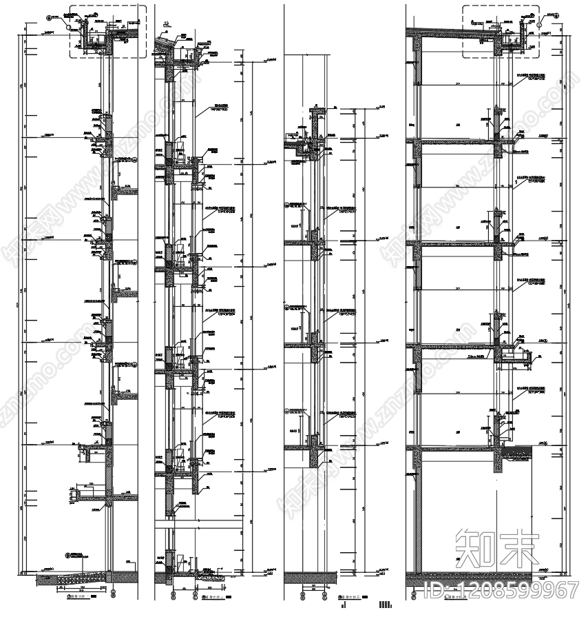 现代学校建筑cad施工图下载【ID:1208599967】