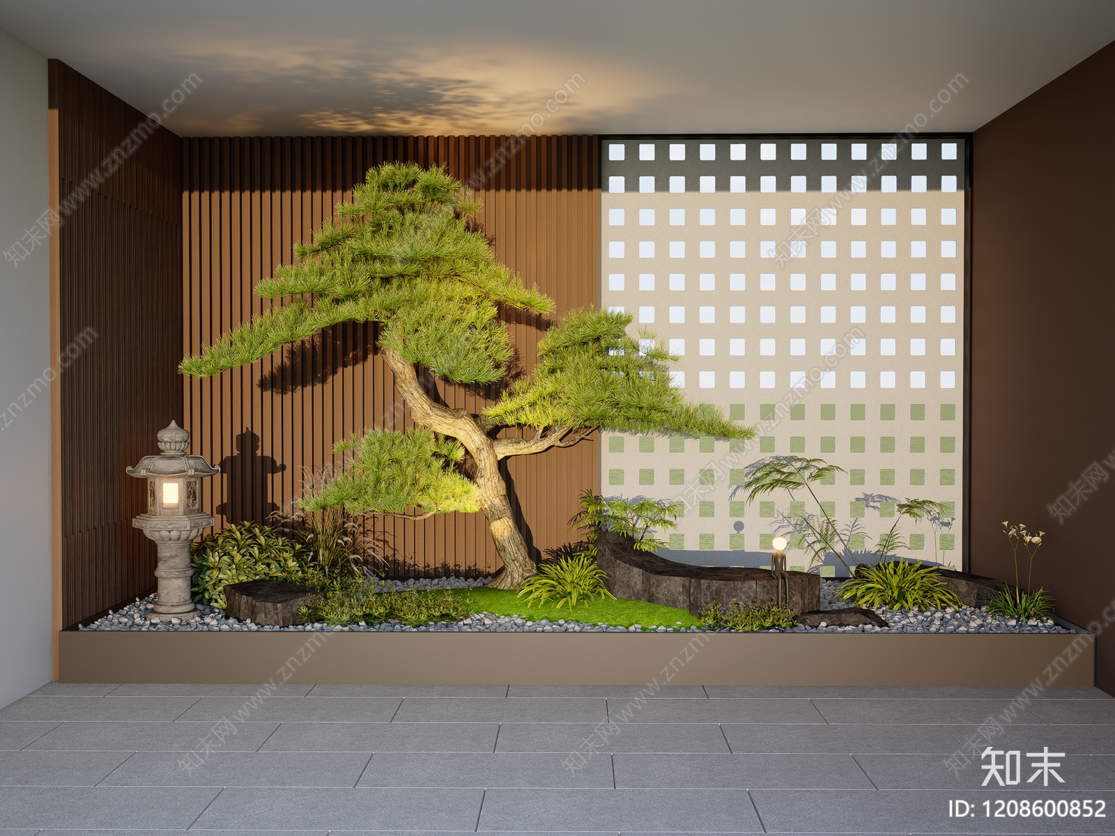 日式禅意其他景观小品SU模型下载【ID:1208600852】