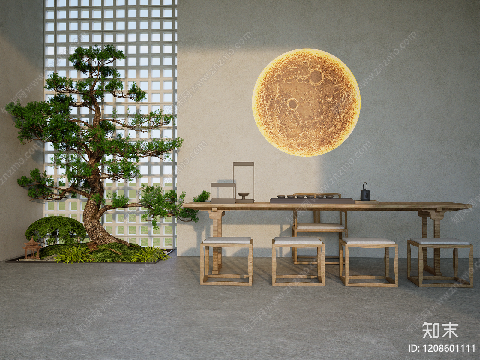 日式禅意其他景观小品SU模型下载【ID:1208601111】