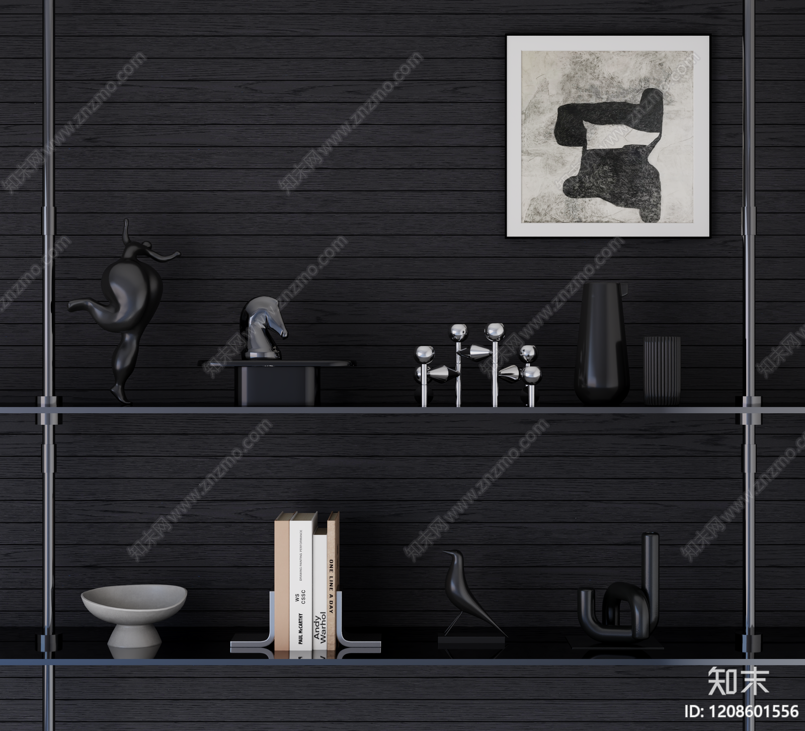 极简摆件组合3D模型下载【ID:1208601556】