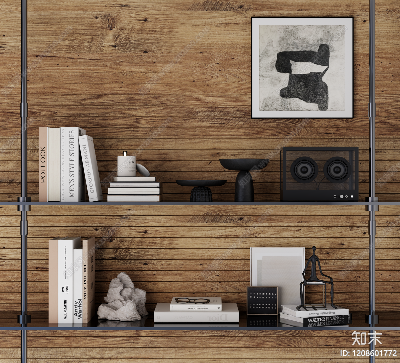 现代简约摆件组合3D模型下载【ID:1208601772】