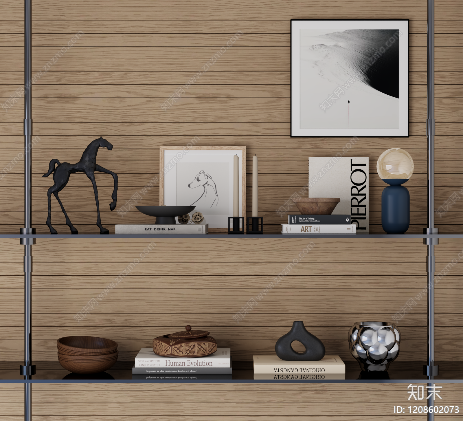 现代简约摆件组合3D模型下载【ID:1208602073】