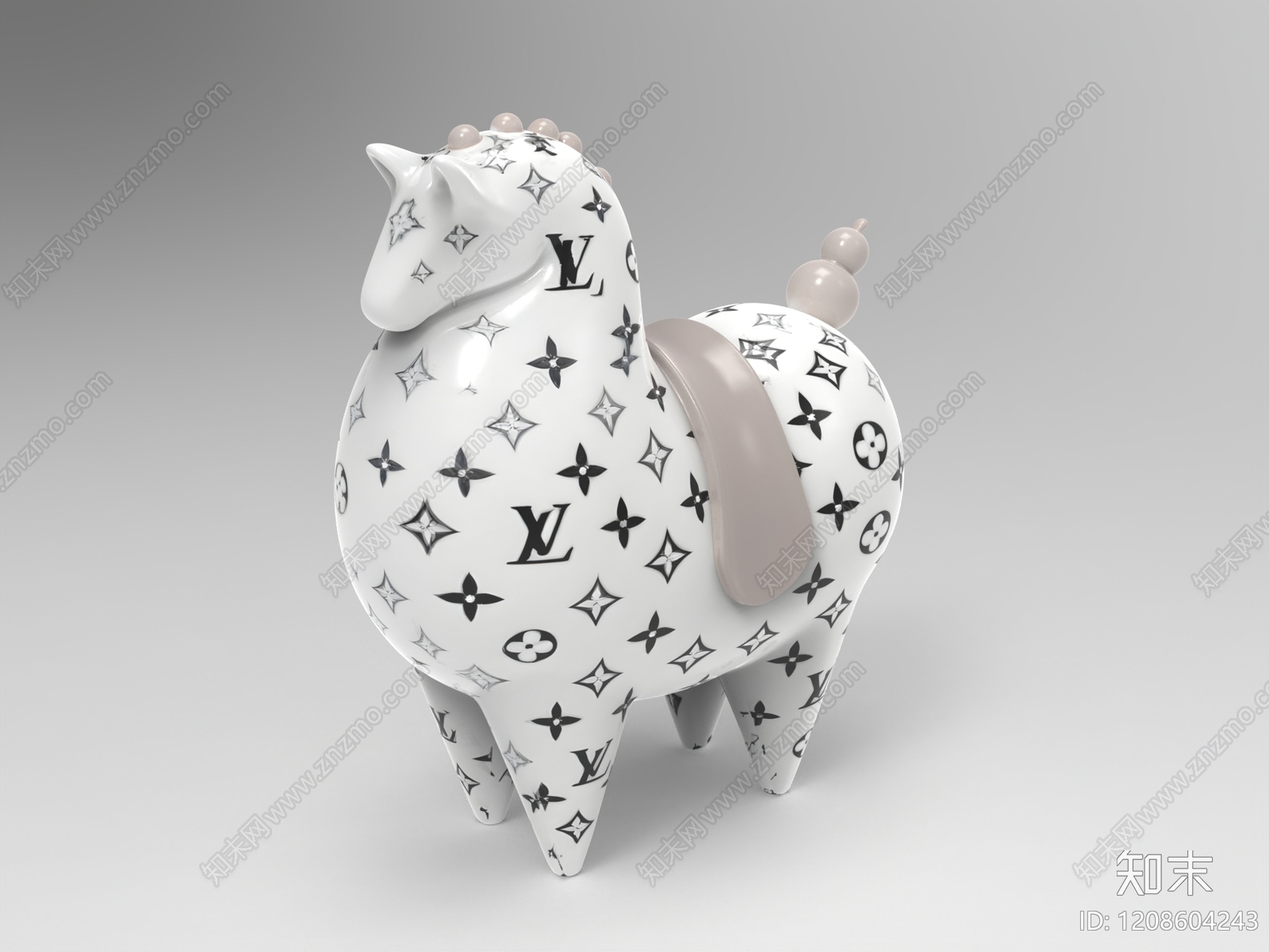 现代简约雕塑摆件3D模型下载【ID:1208604243】