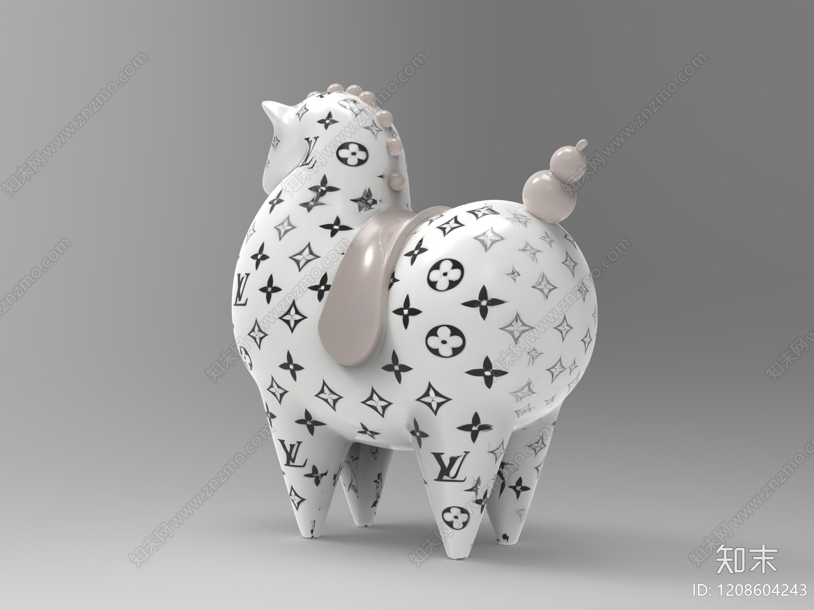现代简约雕塑摆件3D模型下载【ID:1208604243】