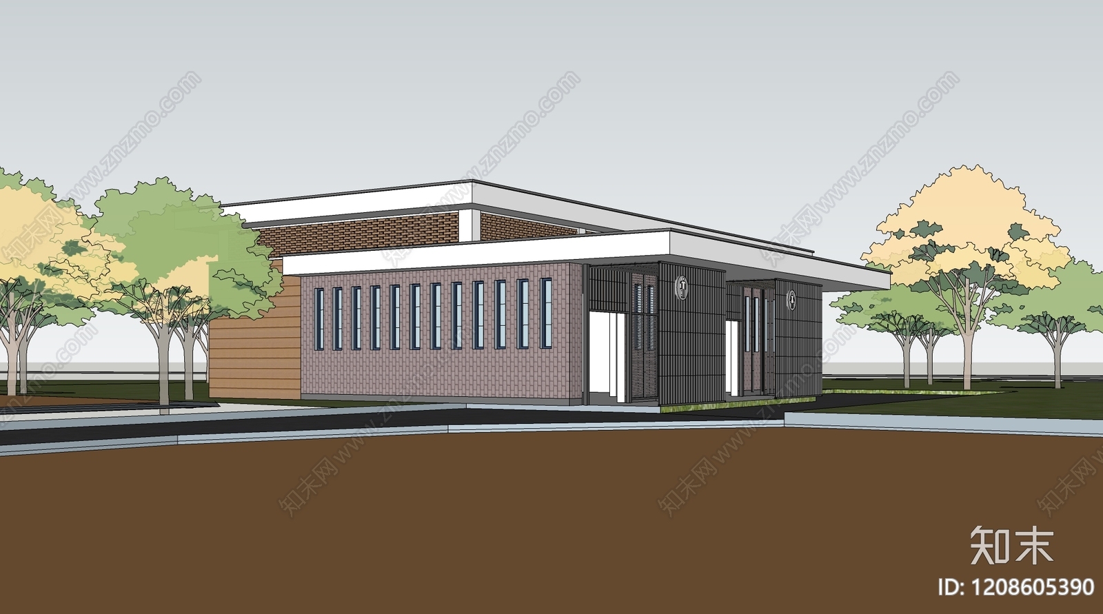 现代简约其他公共建筑SU模型下载【ID:1208605390】