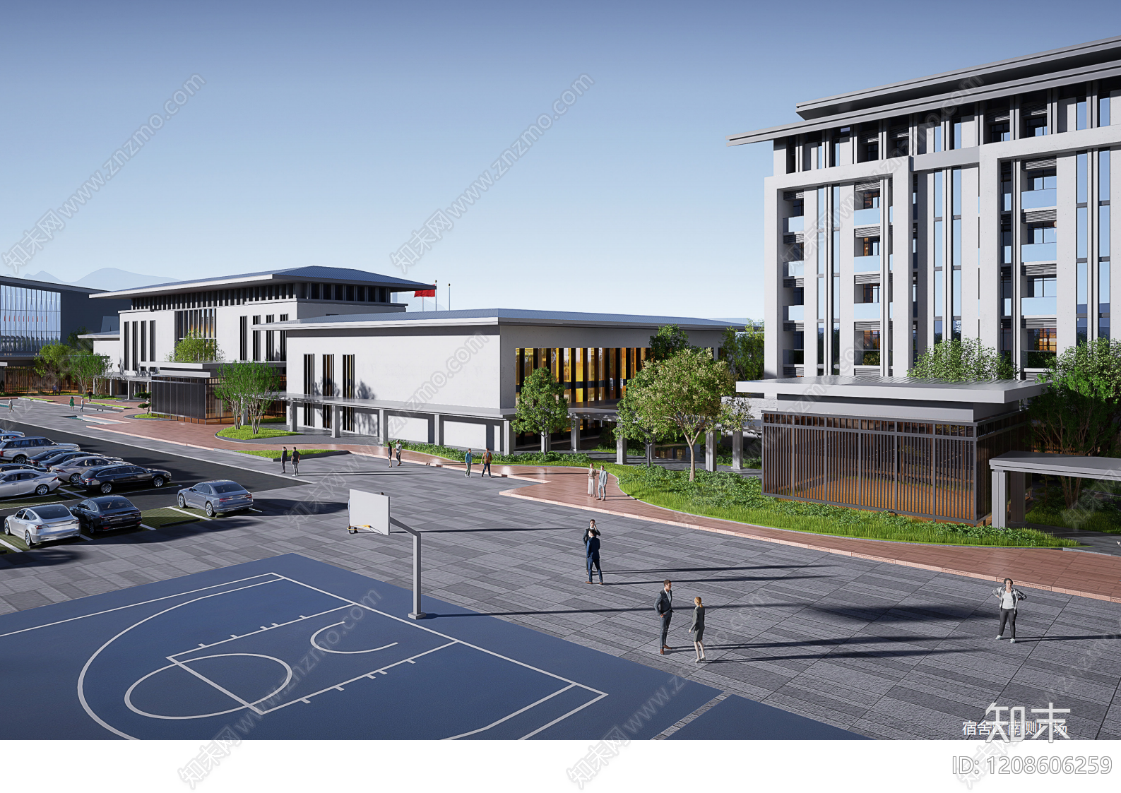 新中式厂房建筑下载【ID:1208606259】