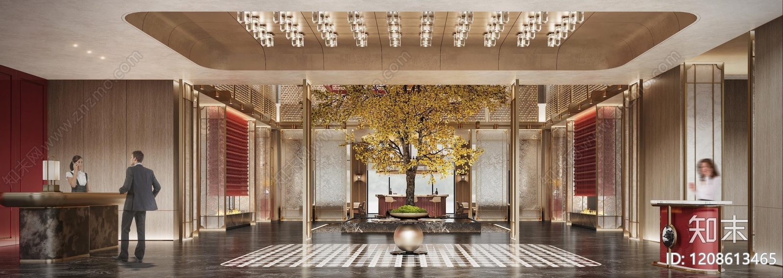 新中式售楼处下载【ID:1208613465】