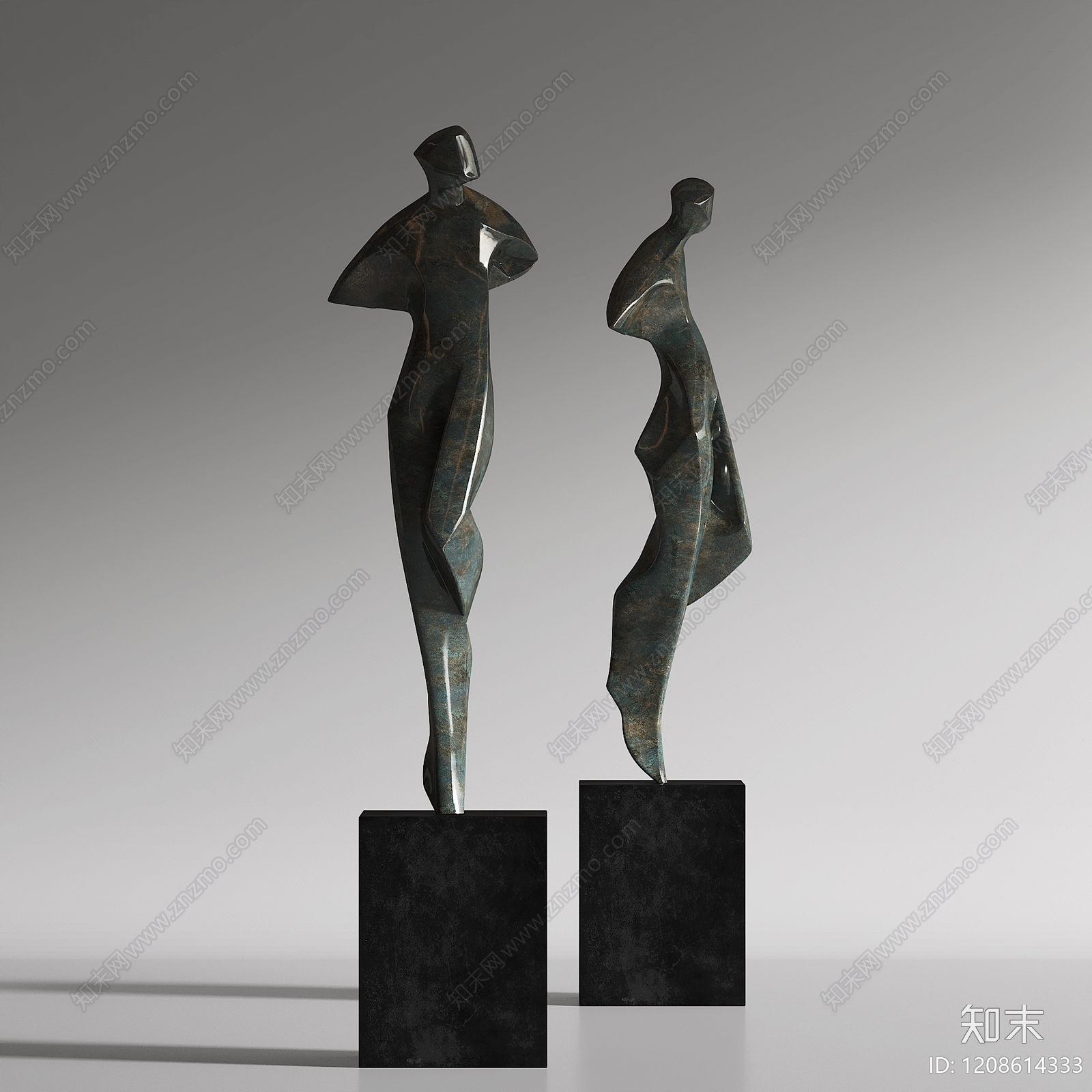 极简主义雕塑摆件3D模型下载【ID:1208614333】