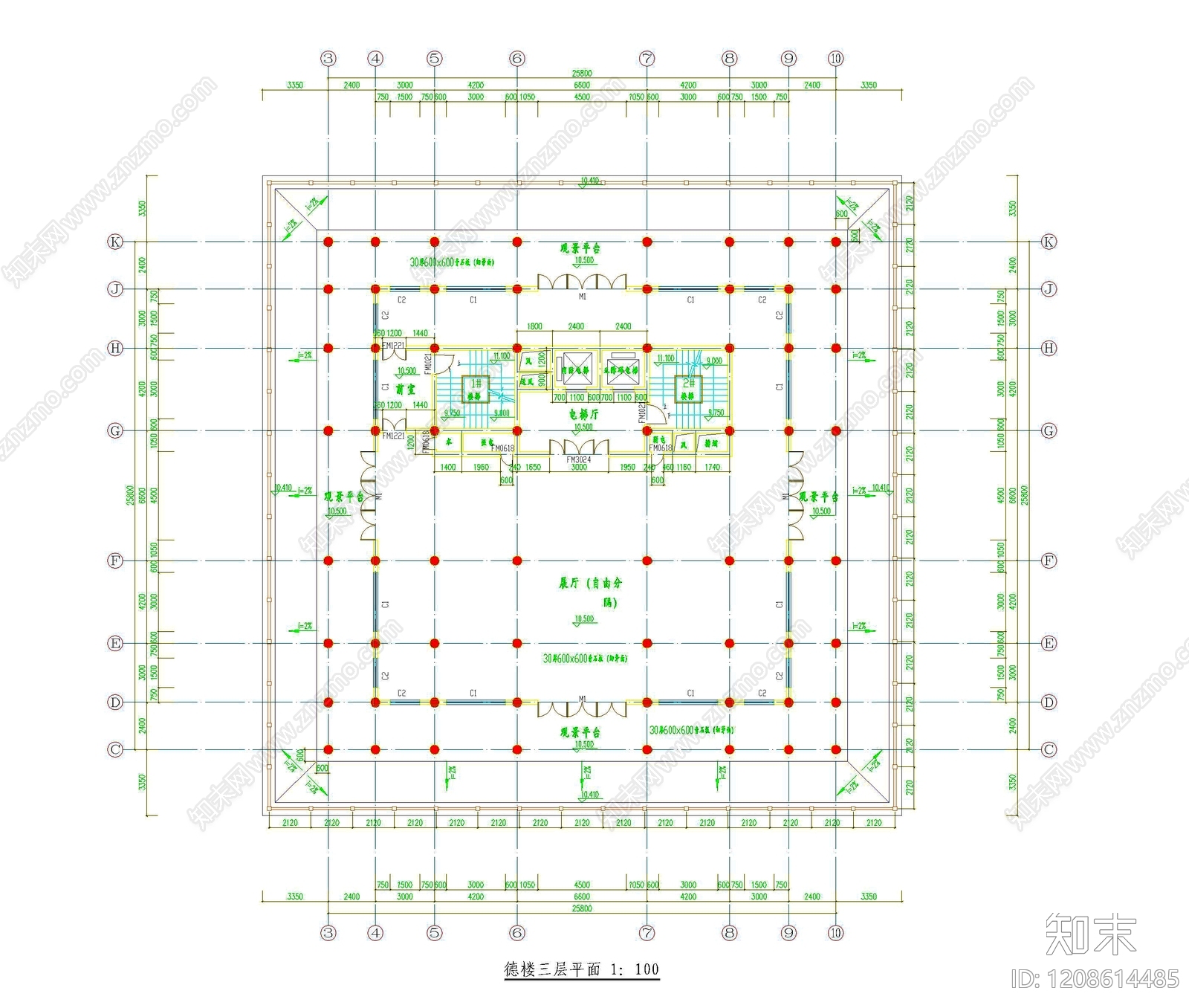 仿古建筑cad施工图下载【ID:1208614485】