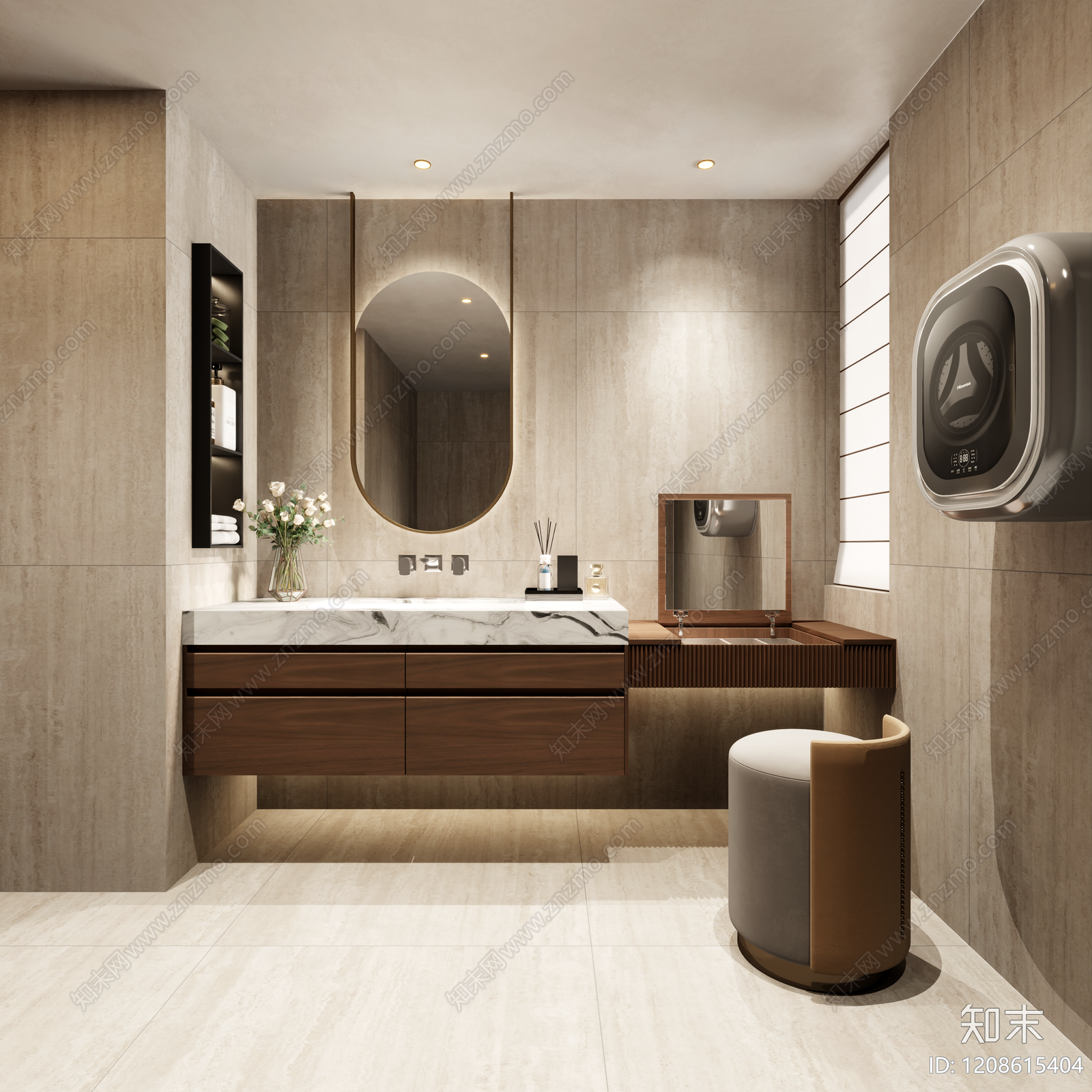 现代简约浴室柜3D模型下载【ID:1208615404】