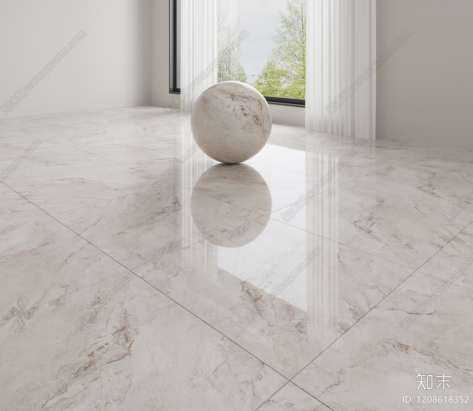 极简地砖3D模型下载【ID:1208618352】
