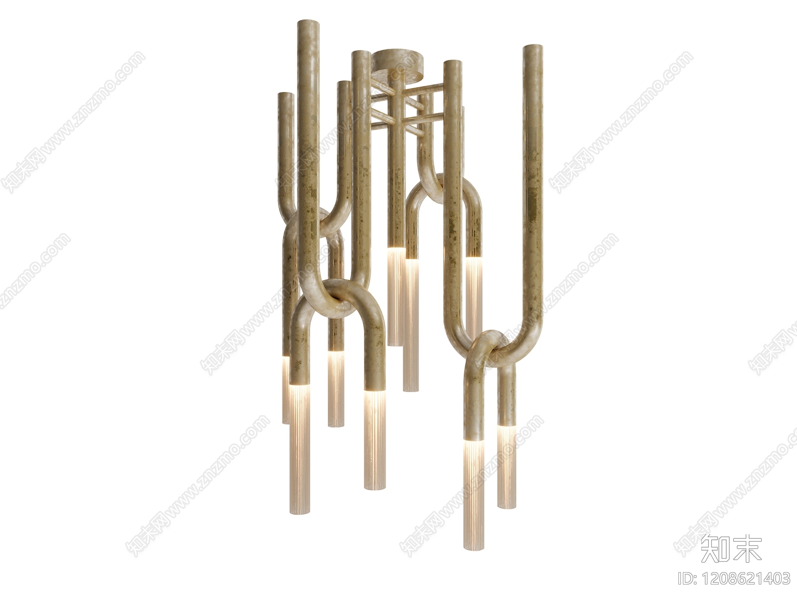 中古风艺术吊灯3D模型下载【ID:1208621403】